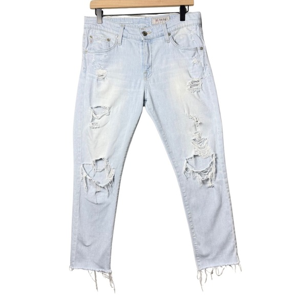 AG Adriano Goldschmied AG-ED The Ex boyfriend Slouchy Slim Jeans Light Wash 28R - Picture 1 of 16